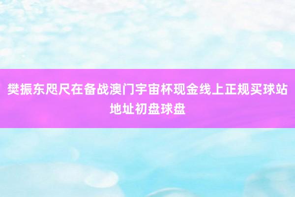 樊振东咫尺在备战澳门宇宙杯现金线上正规买球站地址初盘球盘