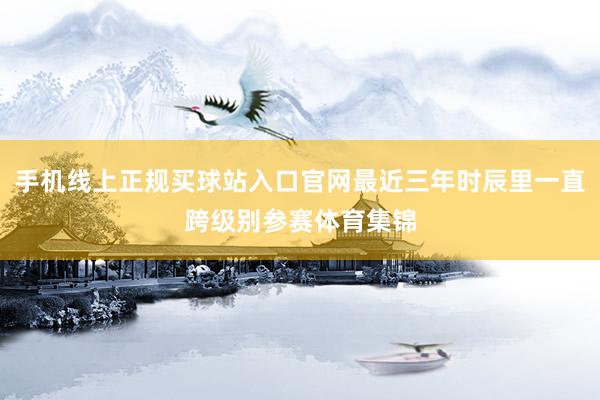 手机线上正规买球站入口官网最近三年时辰里一直跨级别参赛体育集锦