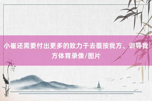 小崔还需要付出更多的致力于去覆按我方、训导我方体育录像/图片